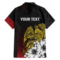 Personalized Papua New Guinea 50th Independence Anniversary Family Matching Off The Shoulder Long Sleeve Dress and Hawaiian Shirt Oro Tapa Mix Plumeria LT7 - Polynesian Pride