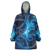 New Zealand Maori Matariki Wearable Blanket Hoodie Galaxy Kowhaiwhai LT7 One Size Galaxy - Polynesian Pride