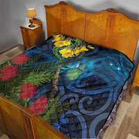 Tui Bird New Zealand Starry Sky Quilt Maori Koru