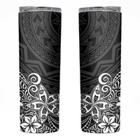 Hawaii Skinny Tumbler Plumeria Black Curves
