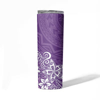 Hawaii Skinny Tumbler Plumeria Purple Curves LT7 - Polynesian Pride