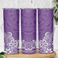 Hawaii Skinny Tumbler Plumeria Purple Curves LT7 - Polynesian Pride