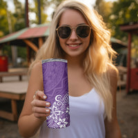 Hawaii Skinny Tumbler Plumeria Purple Curves LT7 - Polynesian Pride