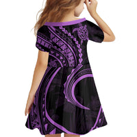 Hawaii Family Matching Outfits Polynesian Pride Summer Maxi Dress And Shirt Family Set Clothes Turtle Hibiscus Luxury Style - Lilac LT7 - Polynesian Pride