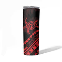 Polynesian Pride Skinny Tumbler Turtle Hibiscus Luxury Style - Rose