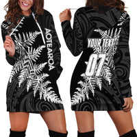 Personalised New Zealand Rugby Hoodie Dress World Cup 2023 Silver Fern Champions LT7 - Polynesian Pride