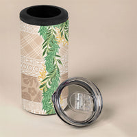 Hawai'i Paniolo Maile Twisted Lei 4 in 1 Can Cooler Tumbler Almond Brown LT7 - Polynesian Pride