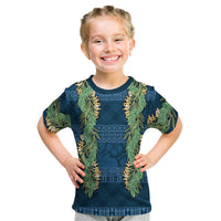 Hawai'i Paniolo Maile Twisted Lei Kid T Shirt Cobalt Blue LT7 Cobalt Blue - Polynesian Pride