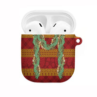 Hawai'i Paniolo Maile Twisted Lei AirPods Case Hilo Royal Red LT7 Red - Polynesian Pride