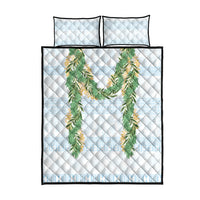 Hawai'i Paniolo Maile Twisted Lei Quilt Bed Set Winter White LT7 - Polynesian Pride