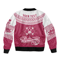 Personalised Fiji Adi Cakobau School Bomber Jacket ACS Old Girls Lotus Mix Masi LT7 - Polynesian Pride