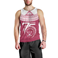 Personalised Fiji Adi Cakobau School Men Tank Top ACS Old Girls Lotus Mix Masi LT7 - Polynesian Pride