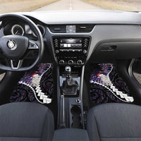 New Zealand Personalised Car Mats Meri Kirihimete Kowhaiwhai Mix Paua Shell - Amethys