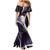 New Zealand Personalised Mermaid Dress Meri Kirihimete Kowhaiwhai Mix Paua Shell - Amethys LT7 - Polynesian Pride