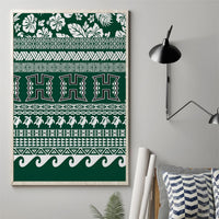 Hawaii Rainbow Warriors Christmas Canvas Wall Art Kakau Motifs LT7 - Polynesian Pride