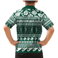 Hawaii Rainbow Warriors Christmas Family Matching Mermaid Dress and Hawaiian Shirt Kakau Motifs LT7 - Polynesian Pride