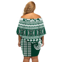 Hawaii Rainbow Warriors Christmas Family Matching Off Shoulder Short Dress and Hawaiian Shirt Kakau Motifs LT7 - Polynesian Pride