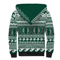 Hawaii Rainbow Warriors Christmas Sherpa Hoodie Kakau Motifs LT7 - Polynesian Pride