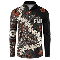 Bula Fiji Women's Day Button Sweatshirt Classic Masi Tapa