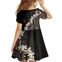 Bula Fiji Women's Day Family Matching Off The Shoulder Long Sleeve Dress and Hawaiian Shirt Classic Masi Tapa