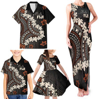Bula Fiji Women's Day Family Matching Tank Maxi Dress and Hawaiian Shirt Classic Masi Tapa LT7 - Polynesian Pride