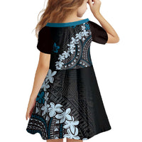 Bula Fiji Women's Day Family Matching Off Shoulder Maxi Dress and Hawaiian Shirt Indigo Masi Tapa LT7 - Polynesian Pride