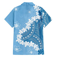 Bula Fiji Women's Day Family Matching Off Shoulder Maxi Dress and Hawaiian Shirt Turquoise Masi Tapa LT7 - Polynesian Pride