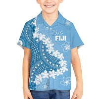 Bula Fiji Women's Day Family Matching Tank Maxi Dress and Hawaiian Shirt Turquoise Masi Tapa LT7 Son's Shirt Turquoise - Polynesian Pride