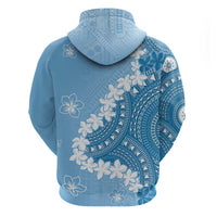 Bula Fiji Women's Day Hoodie Turquoise Masi Tapa