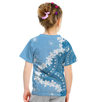 Bula Fiji Women's Day Kid T Shirt Turquoise Masi Tapa