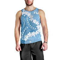 Bula Fiji Women's Day Men Tank Top Turquoise Masi Tapa