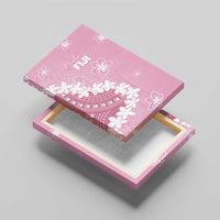 Bula Fiji Women's Day Canvas Wall Art Pink Masi Tapa