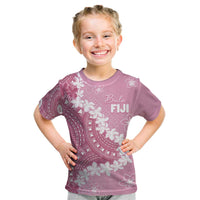 Bula Fiji Women's Day Kid T Shirt Pink Masi Tapa