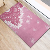 Bula Fiji Women's Day Rubber Doormat Pink Masi Tapa