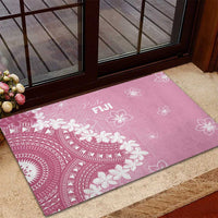 Bula Fiji Women's Day Rubber Doormat Pink Masi Tapa