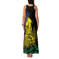 New Caledonia Kanaky Family Matching Tank Maxi Dress and Hawaiian Shirt Stylized Fleche Faitiere With Kagu Bird LT7 - Polynesian Pride