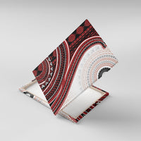 Bula Fiji Vintage Tapa Canvas Wall Art Kaivity Masi Wave Motifs - Red