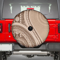 Bula Fiji Vintage Tapa Spare Tire Cover Kaivity Masi Wave Motifs - Mocha