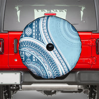 Bula Fiji Vintage Tapa Spare Tire Cover Kaivity Masi Wave Motifs - Turquoise