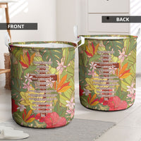 Mahalo Hawaii - Ka Pule a ka Haku Laundry Basket Tropical Flowers LT7 - Polynesian Pride