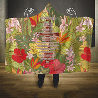 Mahalo Hawaii - Ka Pule a ka Haku Hooded Blanket Tropical Flowers LT7 - Polynesian Pride
