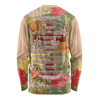 Mahalo Hawaii - Ka Pule a ka Haku Long Sleeve Shirt Tropical Flowers LT7 - Polynesian Pride