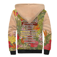 Mahalo Hawaii - Ka Pule a ka Haku Sherpa Hoodie Tropical Flowers LT7 - Polynesian Pride