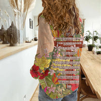 Mahalo Hawaii - Ka Pule a ka Haku Women Casual Shirt Tropical Flowers LT7 - Polynesian Pride