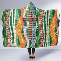 Mahalo Hawaii - Ka Pule a ka Haku Hooded Blanket Mixed Lei LT7 One Size Sage Green - Polynesian Pride