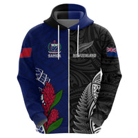Personalised New Zealand Vs Samoa Rugby Hoodie Go Champions LT7 - Polynesian Pride
