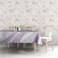 Sharks Couple Dreamy Polynesians Floral Sea Tablecloth Lilac - Polynesian Pride