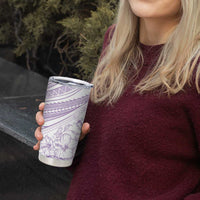 Sharks Couple Dreamy Polynesians Floral Sea Tumbler Cup Lilac - Polynesian Pride
