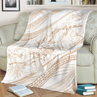Sharks Couple Dreamy Polynesians Floral Sea Blanket Hazel - Polynesian Pride