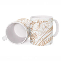Sharks Couple Dreamy Polynesians Floral Sea Ceramic Mug Hazel - Polynesian Pride